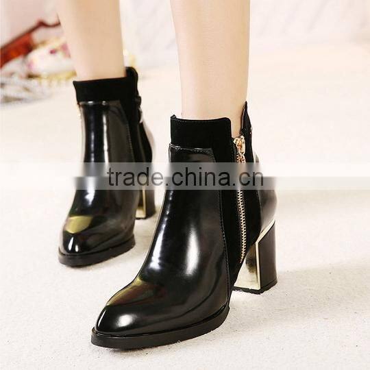 2016 Wholesale women ankle boots comfortable chunky heel boots PM3168