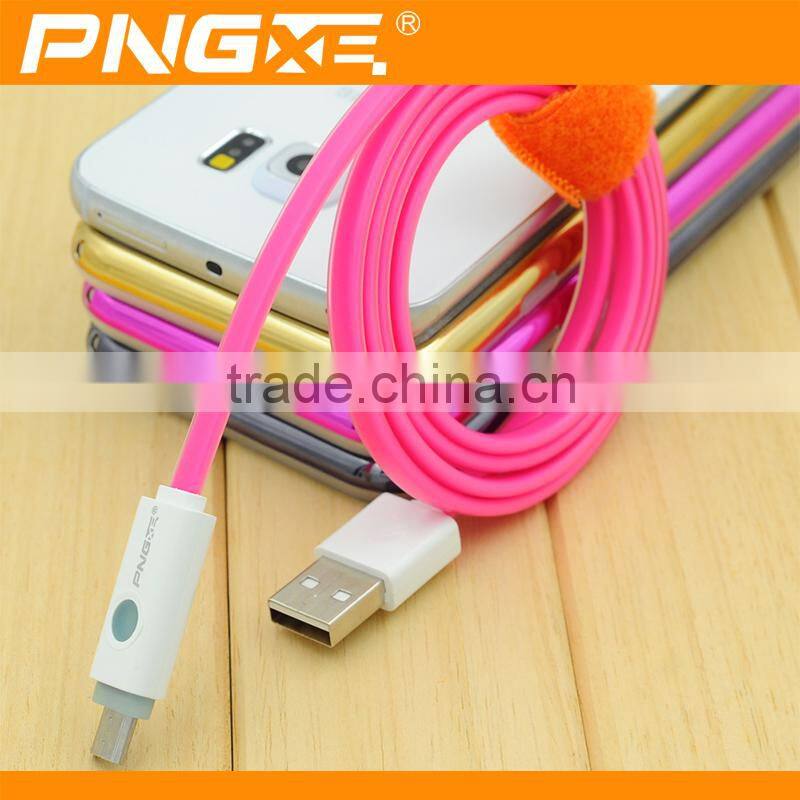 PNGXE Hot Selling Wholesale Micro Usb Cable For Iphone5 LED Light 8 Pin Usb Cable