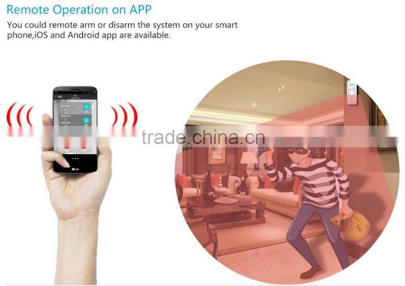 GSM PSTN Touch Screen Smart Burglar Alarm System with APP