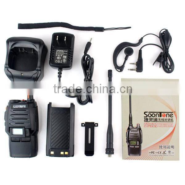 New Black Soon Tone ST-929 5W 128CH UHF 400-520 MHz FM Walkie Talkie Scan VOX Emergency Alarm portable small Two Way Radio