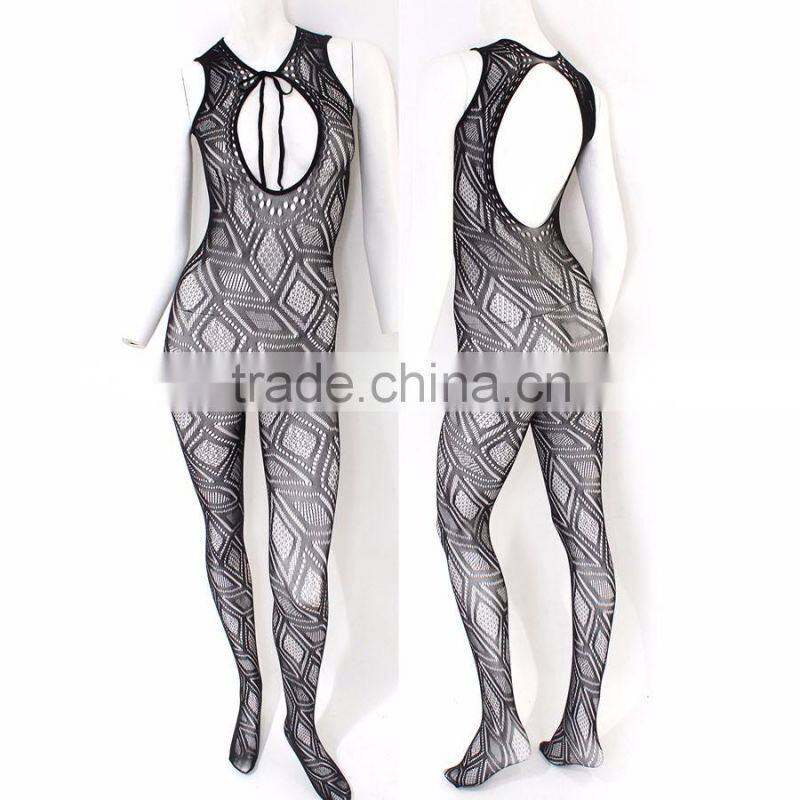 Keyhole Front Seamless Diamond Pattern Sexy Mature Underwear