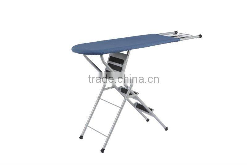 2015 Hot Type folding ironing board with step ladder anti-slip two using with 100% cotton cover