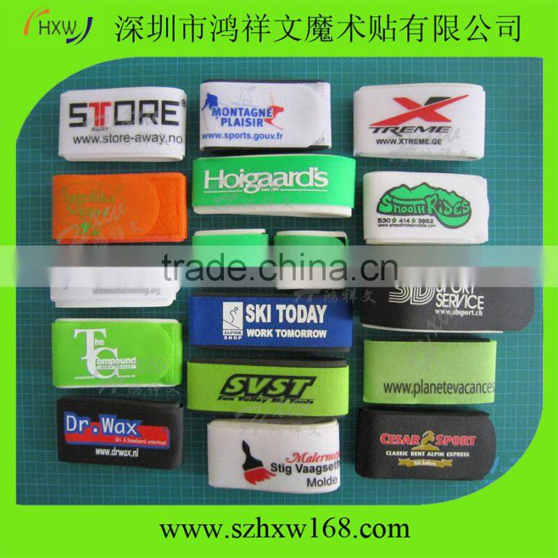 50*450mm Gold printed ski straps/Alpine ski bindings