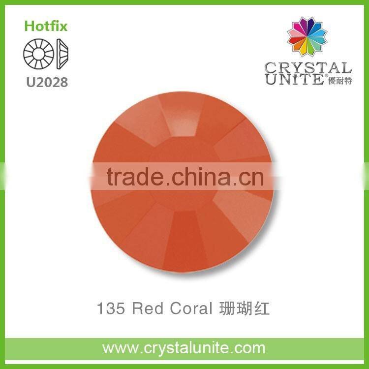 U2028 Red Coral Optimal Hot Fix Rhinestone