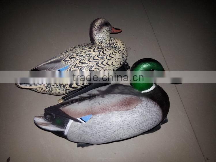 Plastic floating duck decoy for hunter hunting