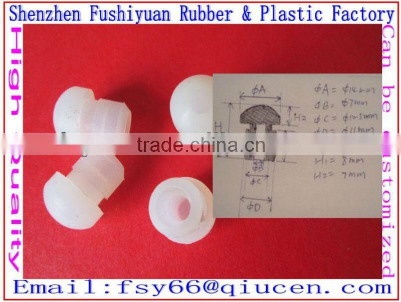 10 11 12mm medical grade food grade meet ISO ROHS SGS certification silicone rubber plugs stoppersbottle stopper for syringe