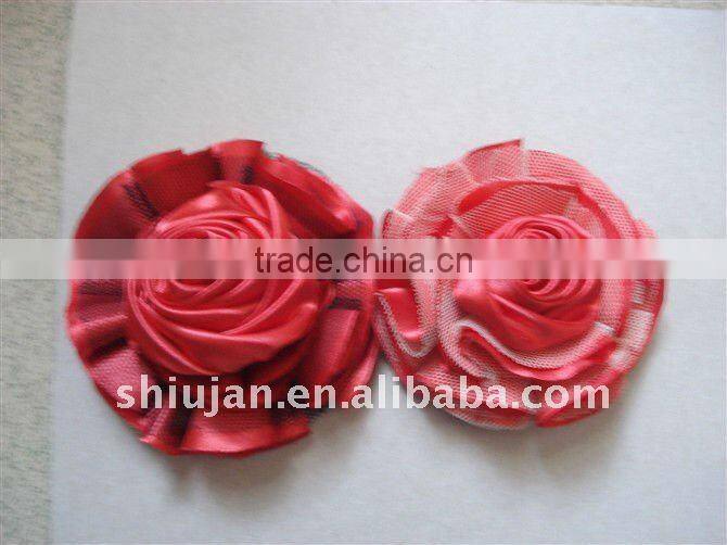 Satin/Organza Fabric Artificial Flower --- Wedding dress