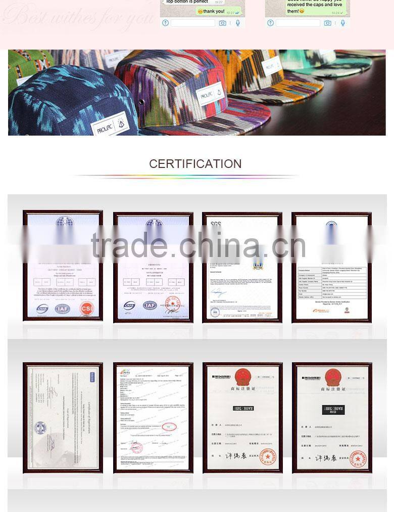 Free size 5 panel cap factory