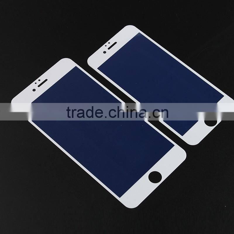 New Arrival 0.33MM 2.5D 9H Anti Blue Light Silk Printing Full body Tempered Glass Screen Protector for iPhone 6 tempered glass