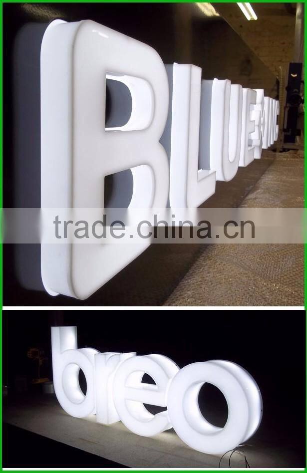 Waterproof 50000 hours illuminated 3D Acrylic Illuminated Letter