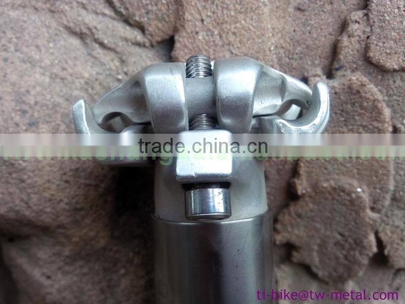 titanium bicycle seat post 27.2mm,31.6 mm, 30.9mm x 350mm seat post with hand brush sand blasting finished