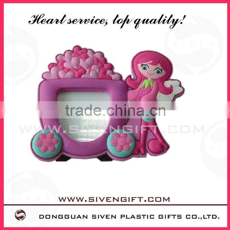 soft pvc cartoon picture frame for kid's gift