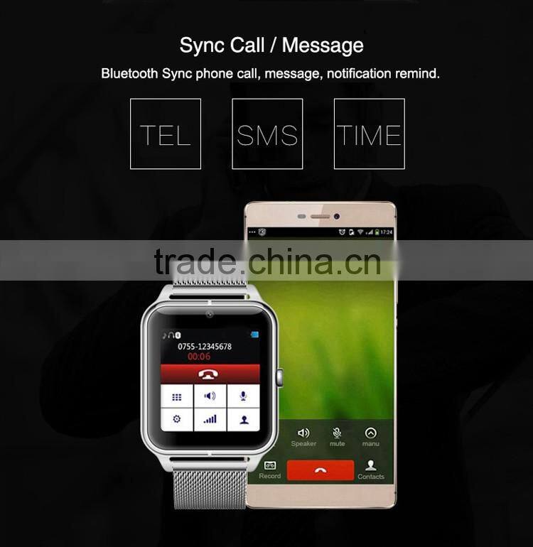 Touch screen gsm android phone calling support smart watch