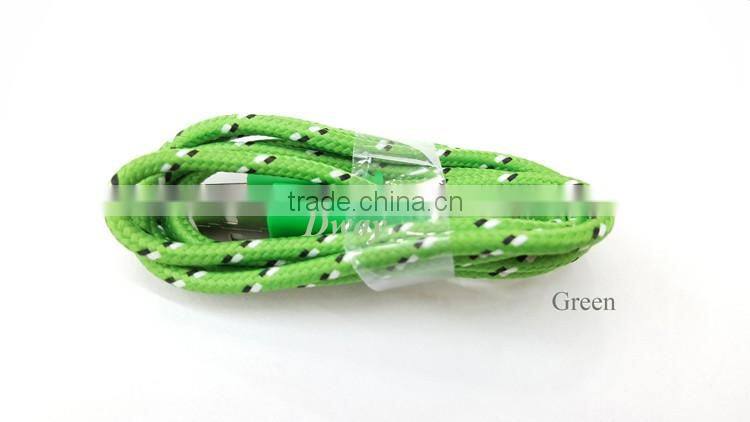2016 High Quality Factory Price Braided Cable for iPhone 6 6s Charging Data Cable USB Cable