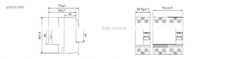 Residual current circuit breaker RCCB 2P