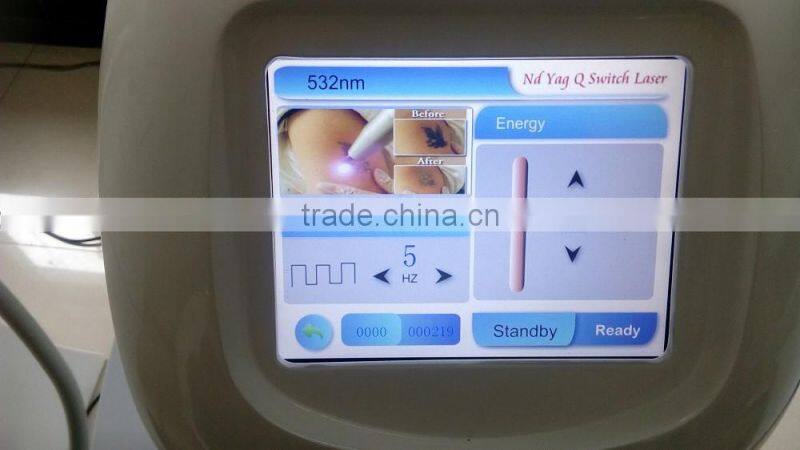 big hot all colors tattoo removal 1064 & 532 nd yag laser POP-QL6