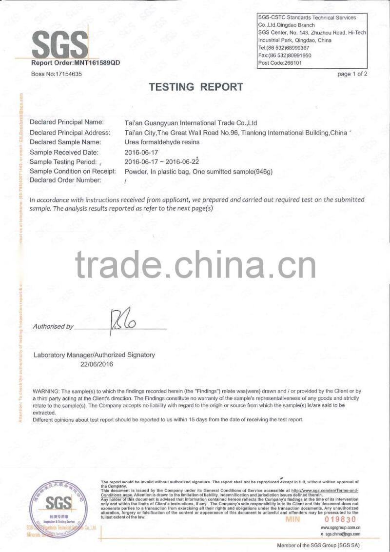 melamine urea formaldehyde resin powder for gule