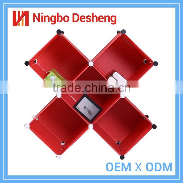 Hot sale plastic furniture quilt diy storage cube cabinet wardrobe