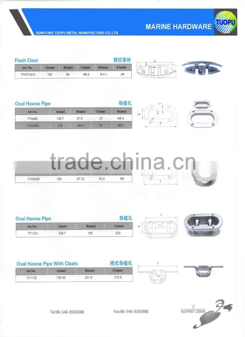 Tuopu marine anchor chock 316 stainless steel anchor chocks with double pulleys