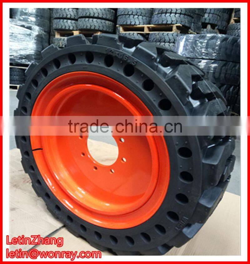 China hot sale factory price top quality solid tire12x16.5 33x12-20 forklift skid steer solid tires with DOT, ECE, REACH, GCC