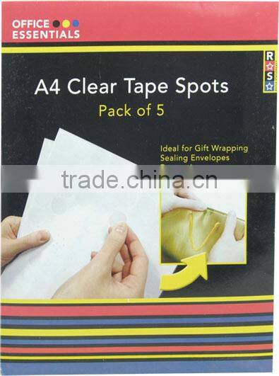 A4 clear tape spots