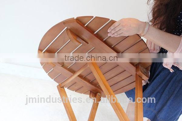 Wood Folding Round Picnic Table
