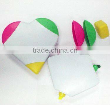 heart shape highlighters promotion pen gift set