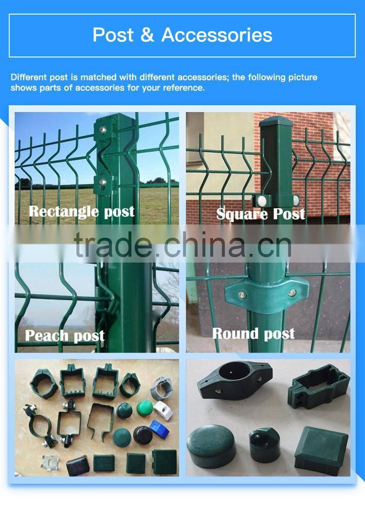 Cheap Garden Fencing Top Quality Triangle Bending PVC Coated Welded Folds Wire Mesh Fence