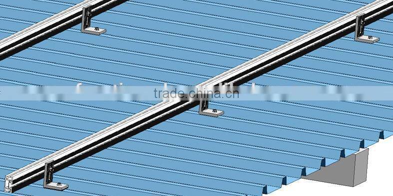 high quality steel structure prevent water leaking rooftop Solar panel mounting system