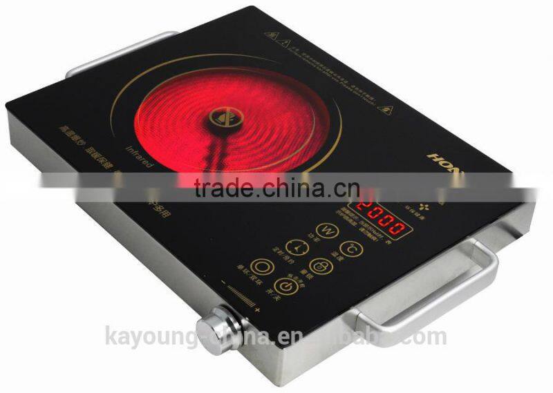 2014 Top Class Stainless Steel Infrared Cooker with stainless steel Handles