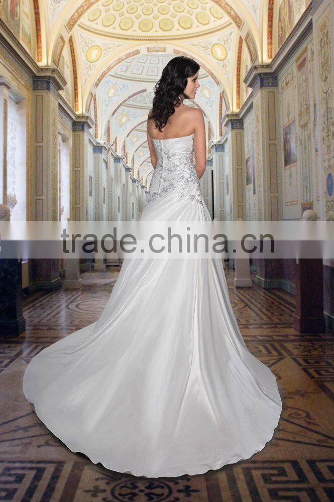 Stunning Raised Embroidery On Sweetheart Beautiful Bridal Dress