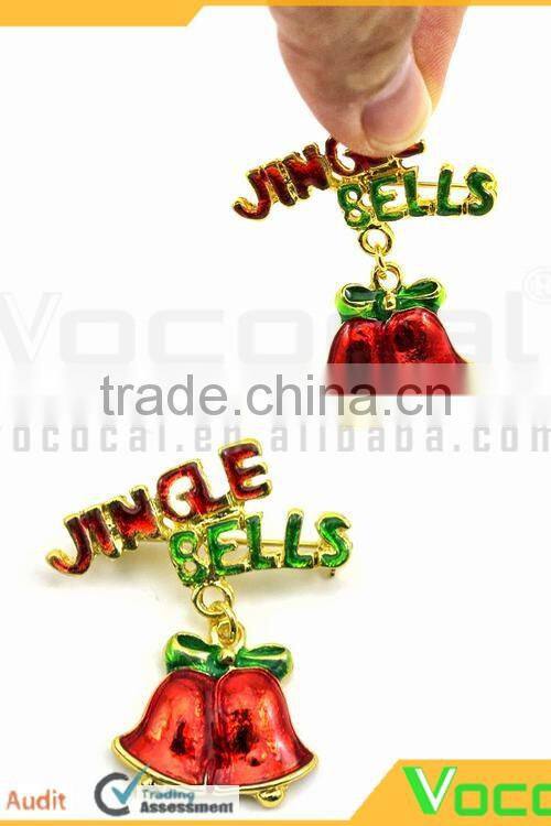 Alloy Brooch Pin for Christmas Theme Party Decoration Gift