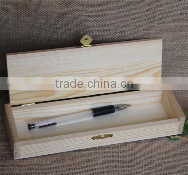 Antique decoration cylinder used wooden pen box case