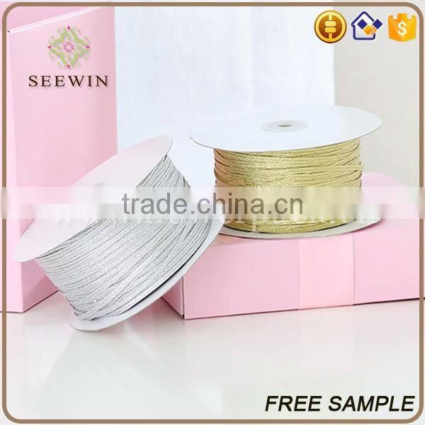 flower packing 3mm silver gold gift box ribbon