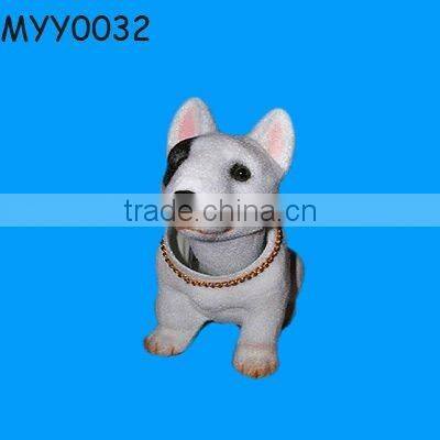 bulldog resin bobbling statue