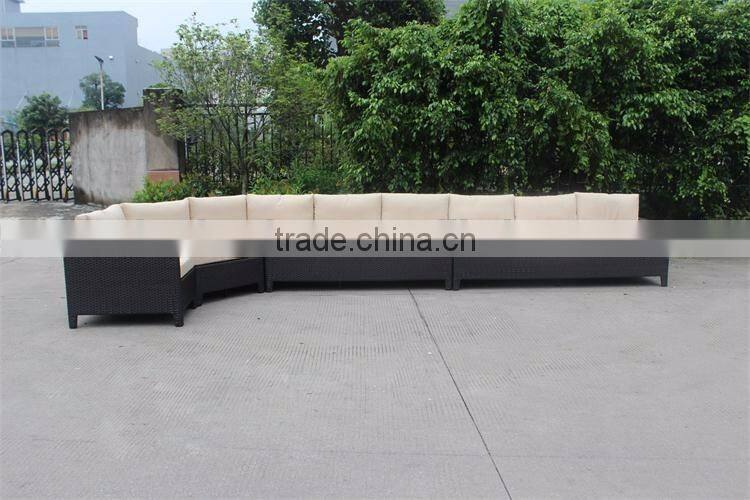 Rattan sectional couch living room sofa