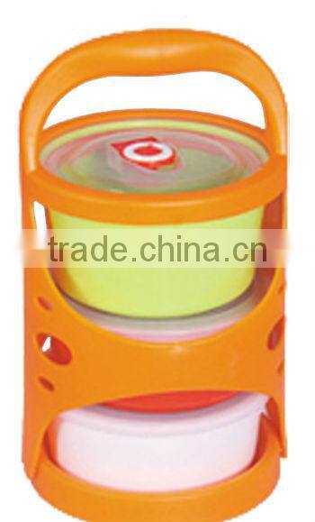 Porcelain&Ceramic Fresh Bowl Set With Plastic Basket