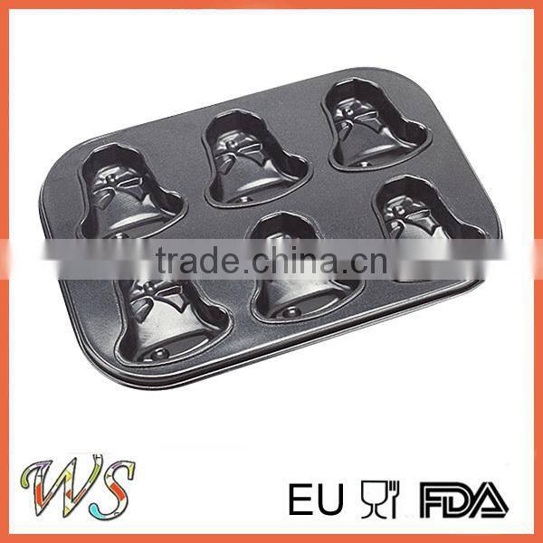 6 Cups Bells Shape Muffin Tools for X'mas
