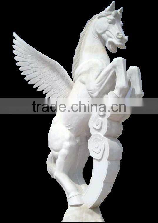Hand carving white marble animal horse sculpture