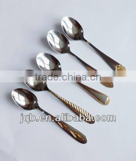 gold-plated stainless steel flatware set cutlery set