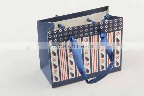 Foldable Gift Bag With Anchor Patterns/ Shopping Bag