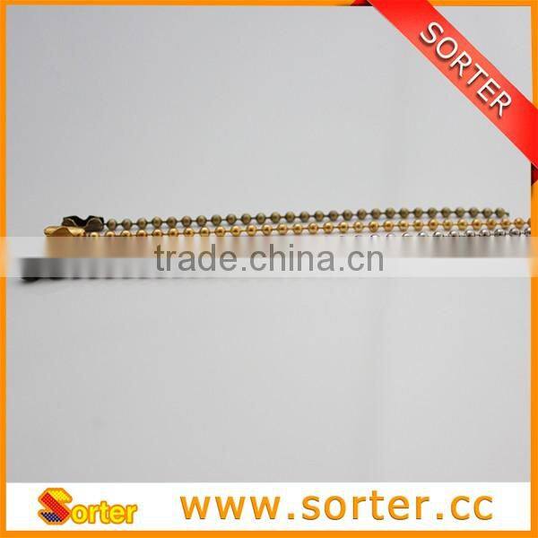 High Quality Metal Jewelry Necklace Round metallic ball chain