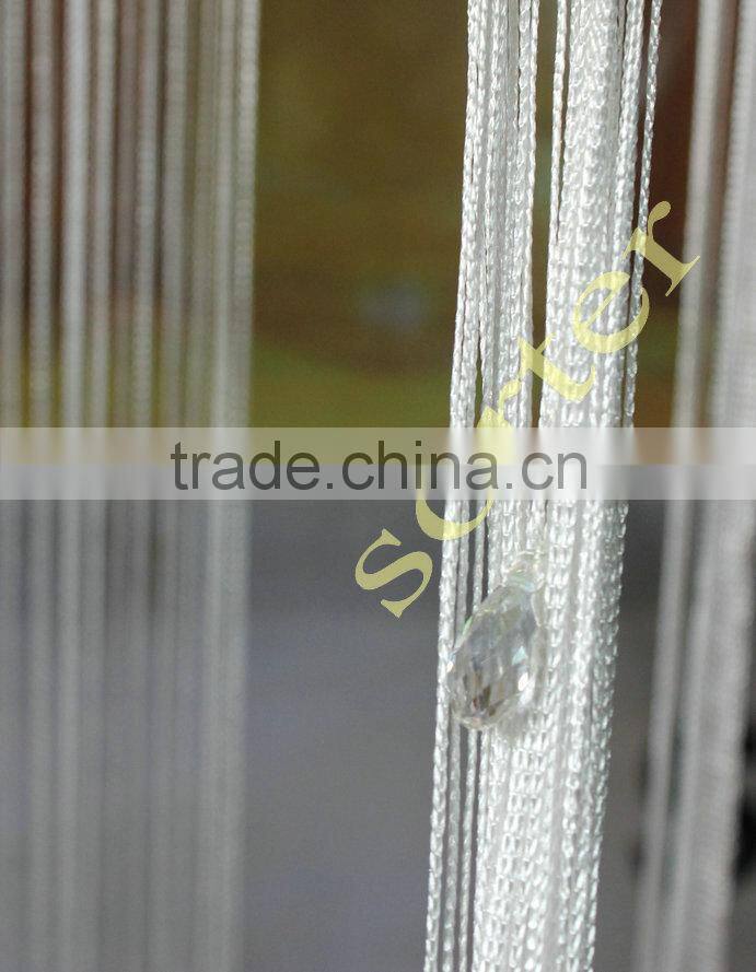 decorative white polyester string curtain vertical blinds for divider