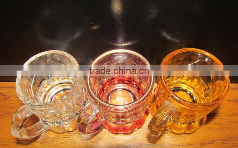 Vintage set of 6 shot glasses with handle