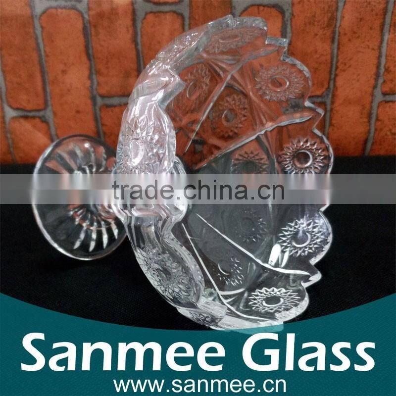 Good Quality Low Price Clear Glass Pedestal Bowl