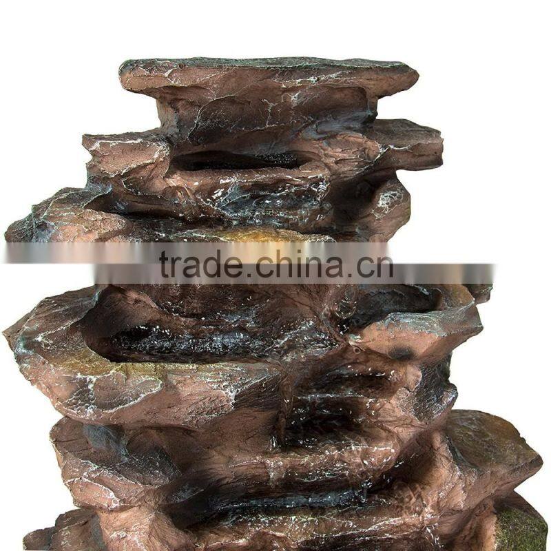 Indoor Tabletop Fountain With Multicolor LED Lights
