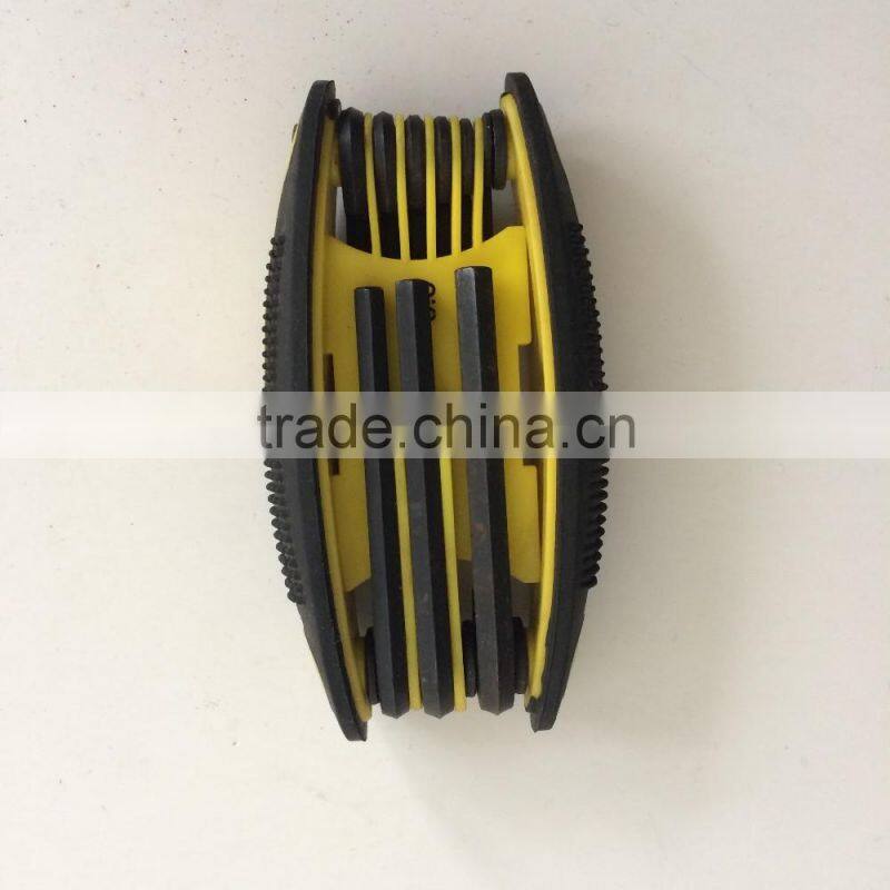 factory directly evaporated black folding type 9PC allen wrench hex key hand tool set
