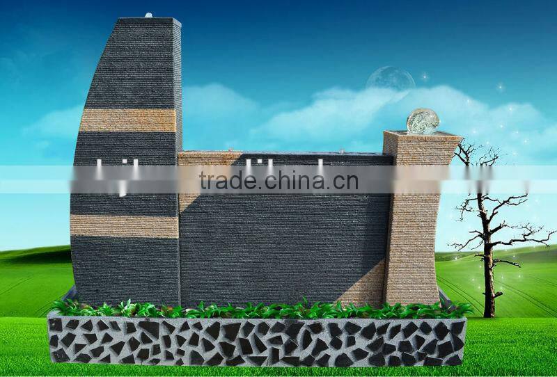 garden big stone water fountain