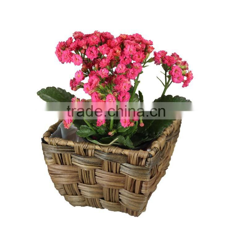 Imitation water hyacinth square box flowerpot hand woven garden planter