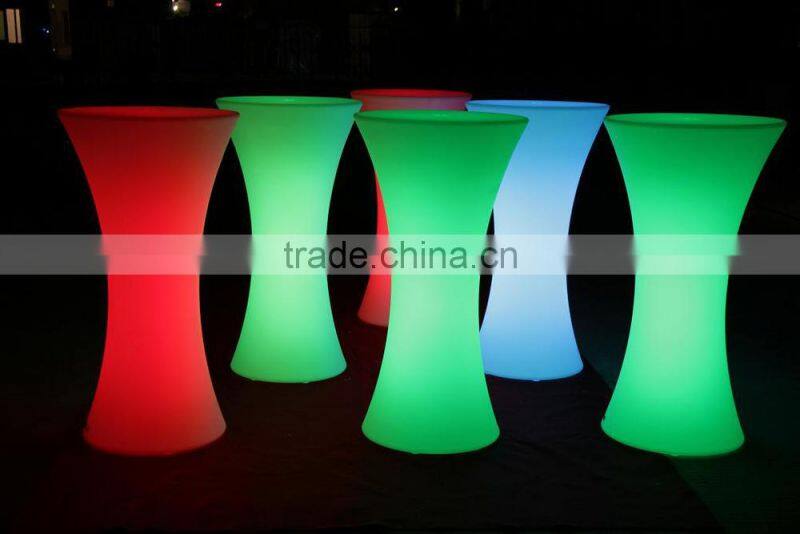 Colorful plastic rotational led chair/led bar chair/club cocktail table